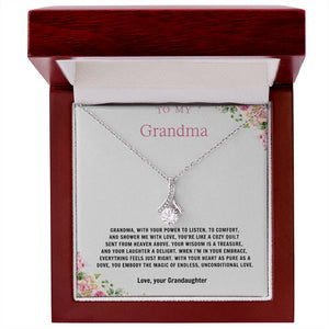 To My Grandma Necklace in Choice of Gold or White Gold