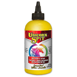 Unicorn SPiT 5771004 Gel Stain and Glaze, Lemon Kiss 8.0 FL OZ Bottle, Yellows