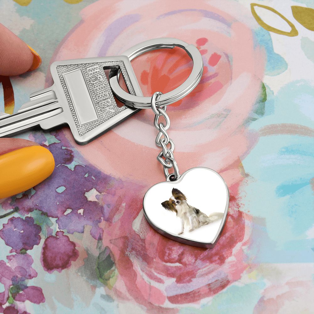 Personalized Heart Shaped Keychain with Option to Engrave on Back