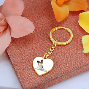 Personalized Heart Shaped Keychain with Option to Engrave on Back